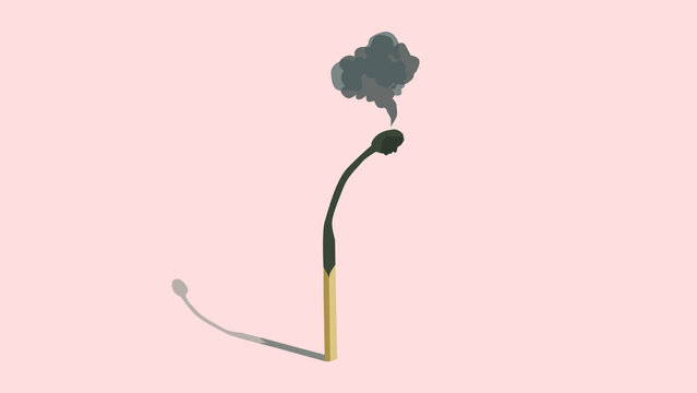Vector illustration of burnout, modern workplace, hustle culture