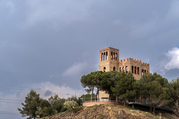 Torre Baro tower in Collserola natural park in Barcelona Spain