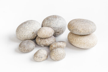 Spa massage gray stones. Beauty treatment background