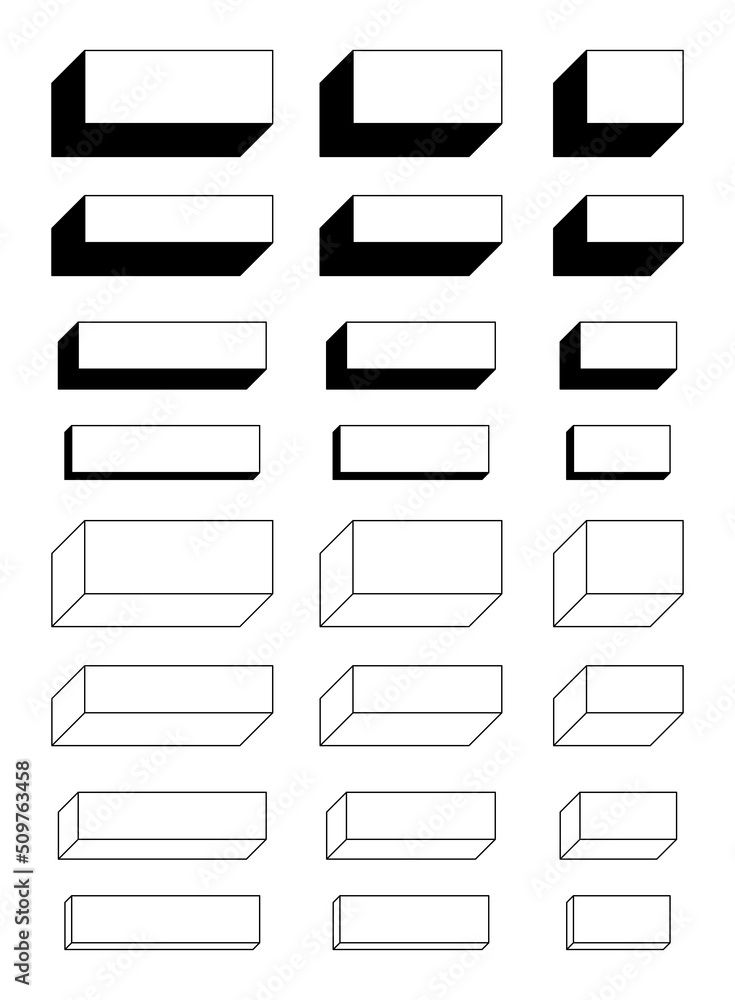 Poster rectangle shape with shadow thin line and outline for background.