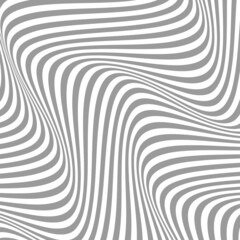 Abstract op art texture with wavy stripes