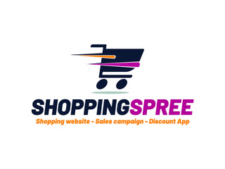 Shopping cart logo icon vector e-commerce store
