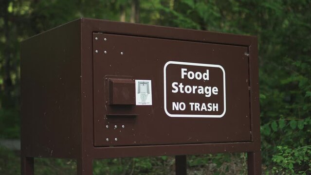 Steel Food Storage Box At Glacier National Park Campground