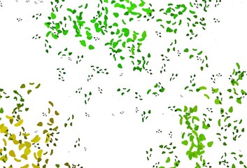 Light Green vector texture with random forms.