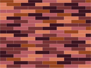 Brown brick wall background - Vector