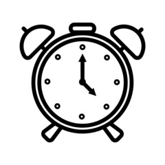 Black line icon for Clock