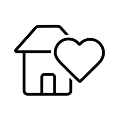 Black line icon for Home