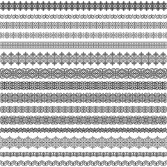 Vector set of seamless oriental brushes. Brushes included in file