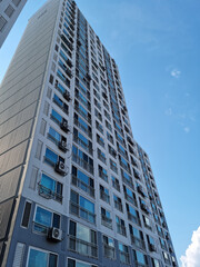 seoul, korea - 04.15.2022 ; low view Apartment in seoul, korea.