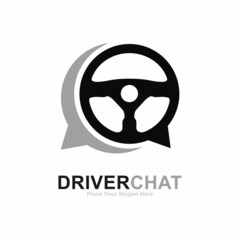 Driver chat logo template vector. Suitable for business, transportation and social network