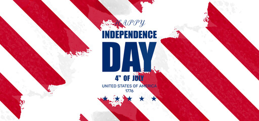 Obraz premium USA Independence Day 4th of July. USA flag