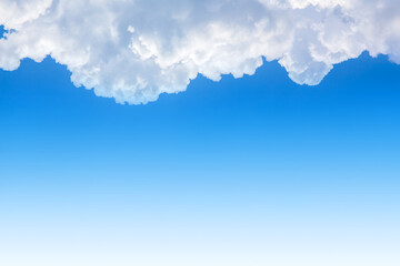 Blue sky and clouds with space for add text above