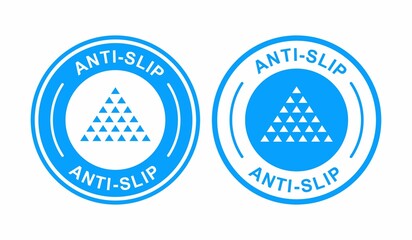 Anti slip logo vector template. Suitable for product label and preventive or warning symbol