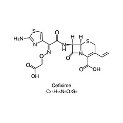 Structural chemical formula on white background