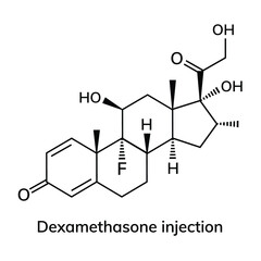 Structural chemical formula on white background