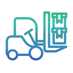 Forklift , Transport Logistics gradient icon.