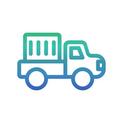 Pickup , Transport Logistics gradient icon.