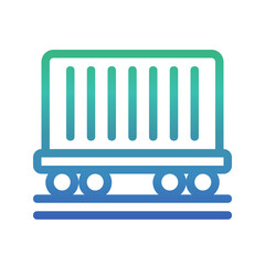 Container , Transport Logistics gradient icon.