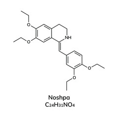 Structural chemical formula on white background