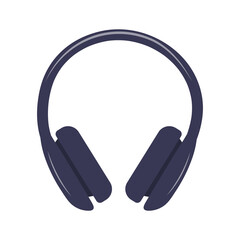 Headphones isolated on white background. Music listening gadget.