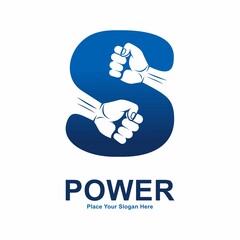 Hand fist letter S vector logo design. Suitable for fitness, business, initial and hand symbol