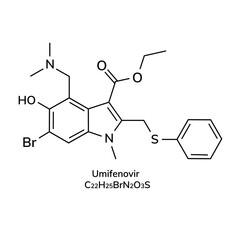 Structural chemical formula on white background