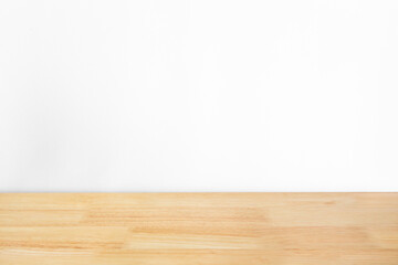 Abstract Natural wood table texture isolated on white background : Top view of plank wood for graphic stand product, interior design or montage display your product