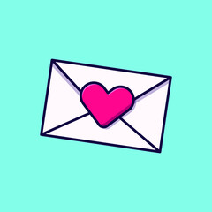 Love letter vector icon isolated object