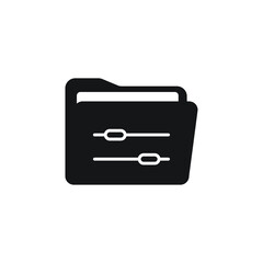 Obraz premium Folder setting icon design. vector illustration