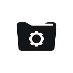 Folder setting icon design. vector illustration