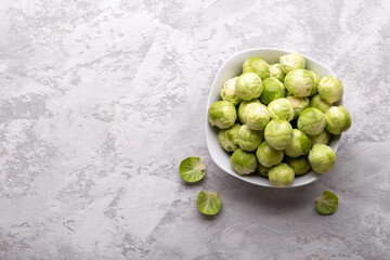 Brussel sprout raw healthy vegetable