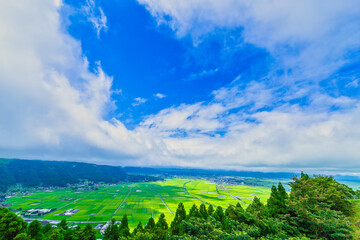 阿蘇,城山展望所から眺める風景（熊本県阿蘇市）