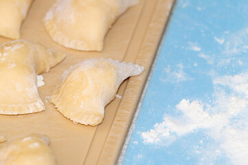 close up of dumplings with cottage cheese