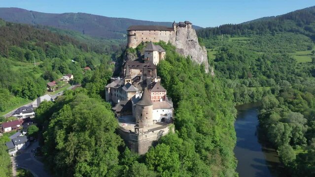 Oravsky Podzamok - Orava Castle. One the most beautiful and largest castles in Slovakia, in the northern Orava region Slovakia.