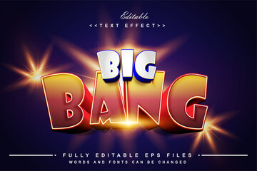 editable cartoon style big bang text effect.logo text.typhography logo