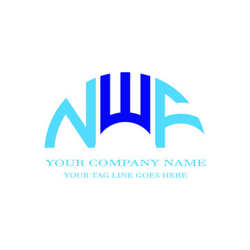 NWF letter logo creative design with vector graphic