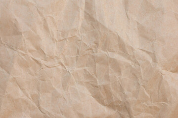 Crumpled brown paper texture background