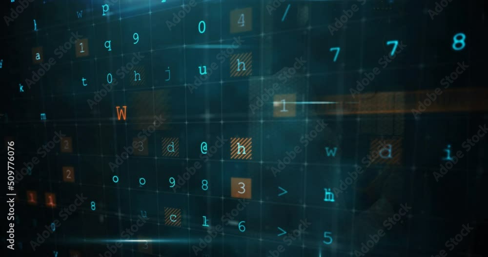 Poster animation of cyber attack warning over caucasian man in server room