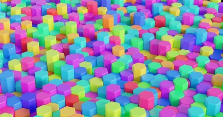 Fototapeta na wymiar colorful background hexagons