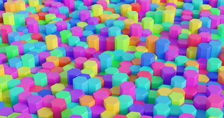 colorful background hexagons