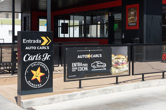 ALFAFAR, SPAIN - JUNE 06, 2022: Carl's Jr. is an American fast food restaurant chain