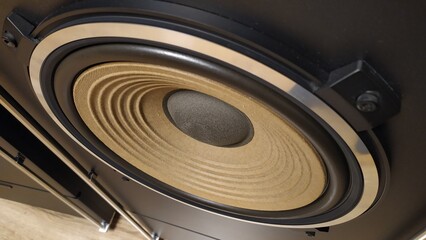 close up of a loudspeaker