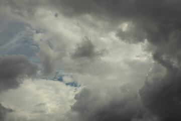 Fototapeta na wymiar Rain clouds in sky. It's going to rain. Gray clouds.