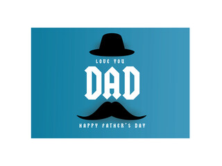 Love you dad message for father's day wishes Premium Vector