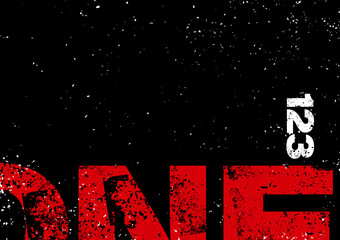 Distress grunge word abstract background vector. Rough dust letter, ink brush splash effect pattern. Old scratch font art texture wallpaper. Dirty text element, paint drop stain backdrop illustration.