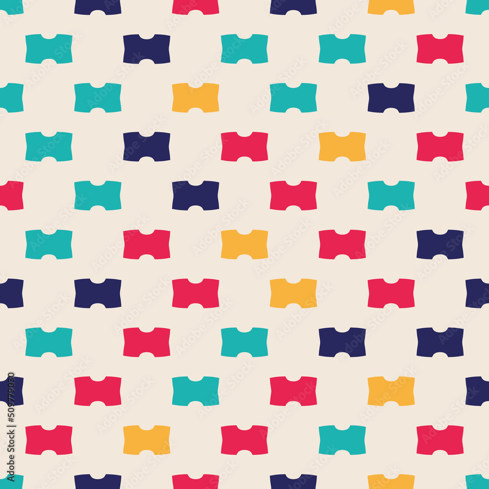Poster colored shapes seamless. vector simple shapes repeat. for print and decoration.