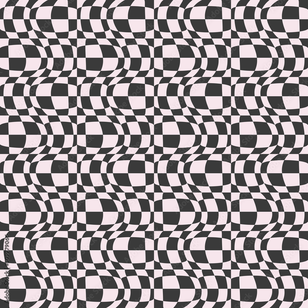 Poster print and checkerboard design. vector and seamless black and white checkerboard pattern. print for p