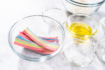 Unicorn rainbow chocolate cupcake