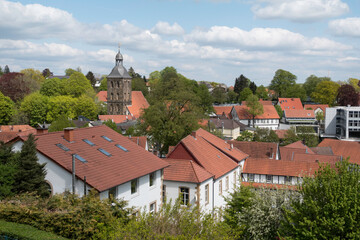 Fototapeta na wymiar skyline of the historic old town of Tecklenburg