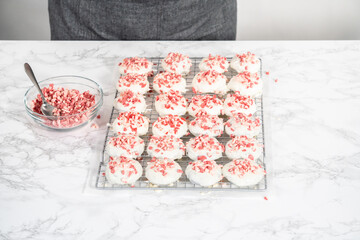 Obraz na płótnie Canvas Peppermint White Chocolate Cookies